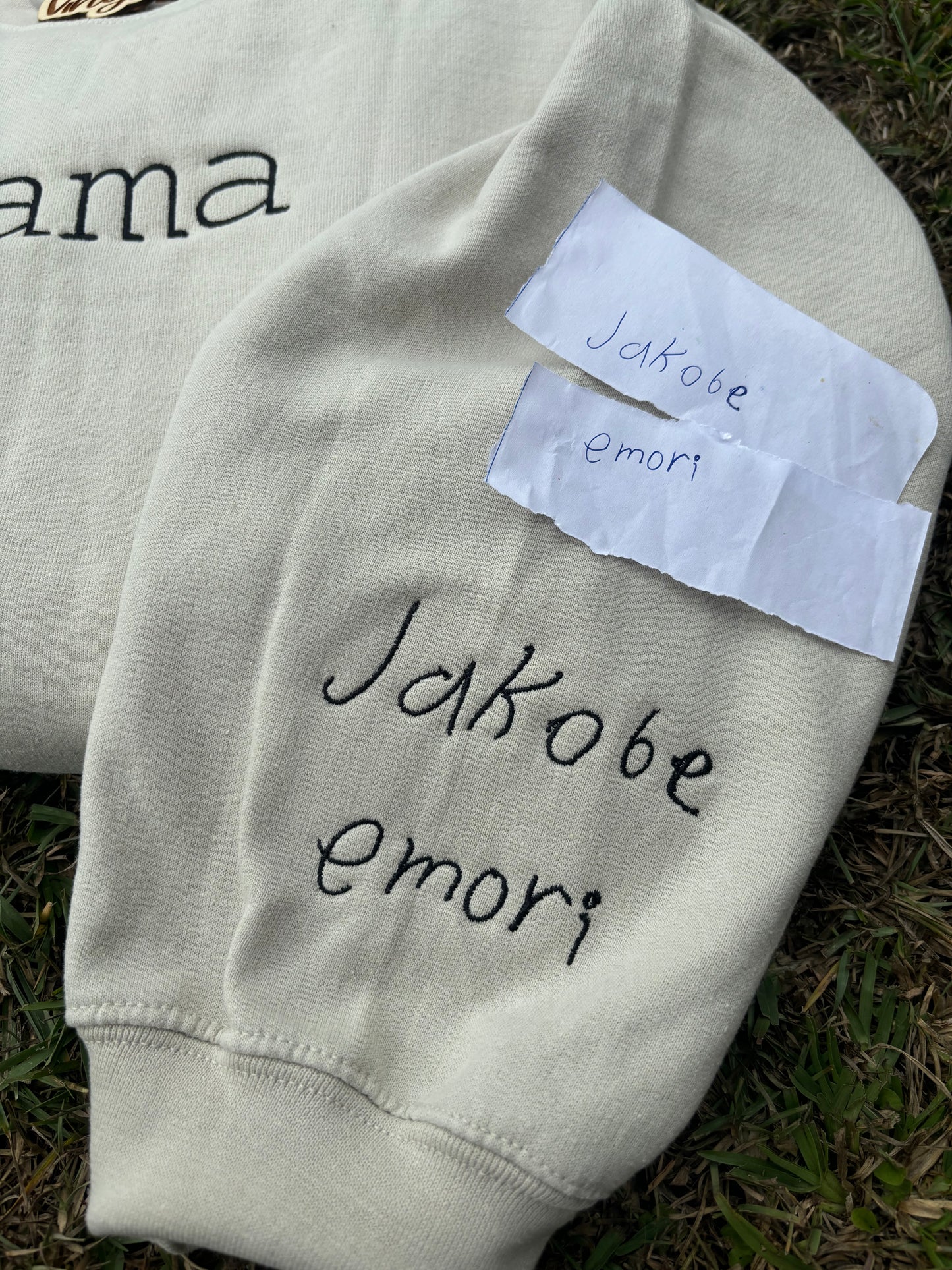 Custom handwriting embroidered Sweatshirt