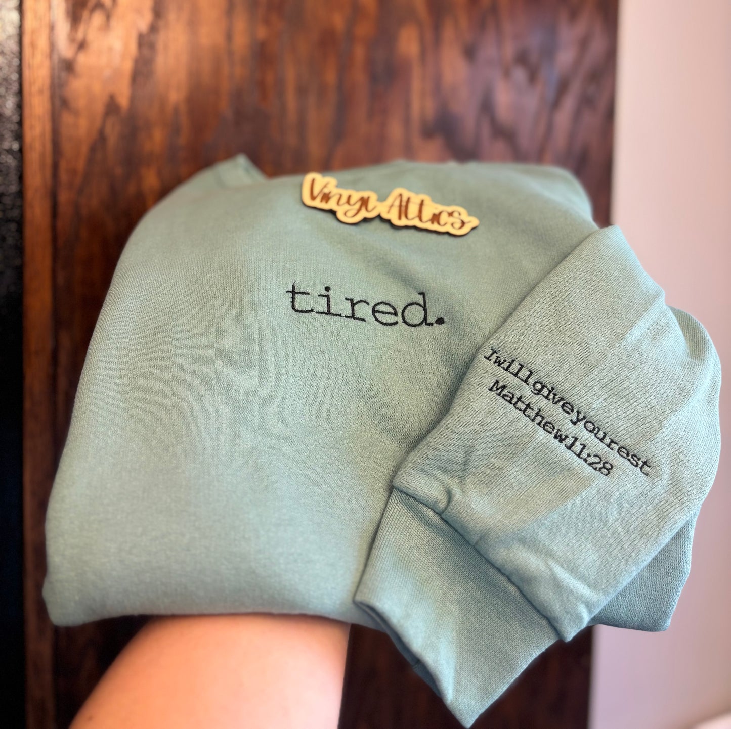 Matthew 11:28 embroidered sweatshirt