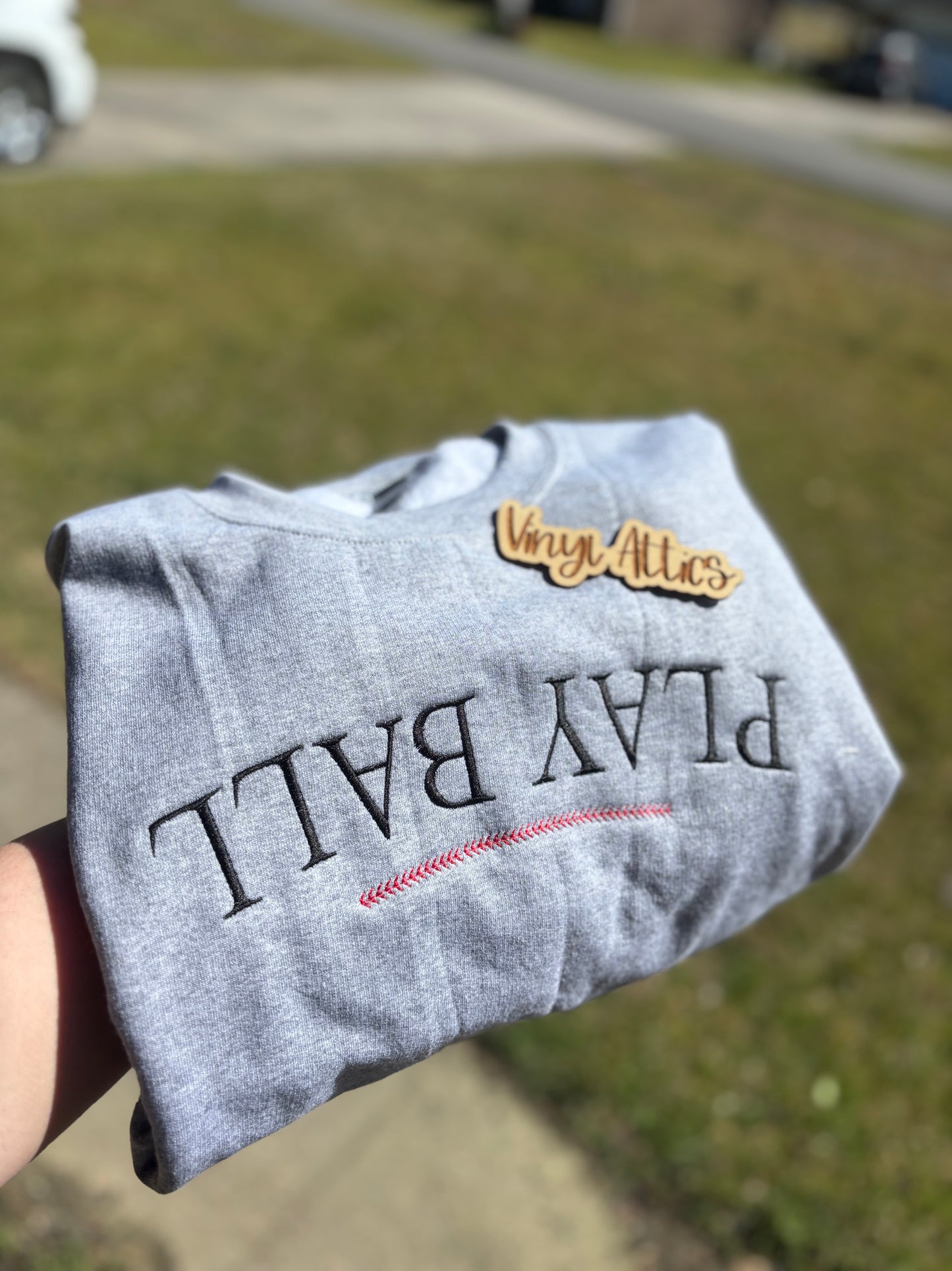 Trending baseball embroidered shirt