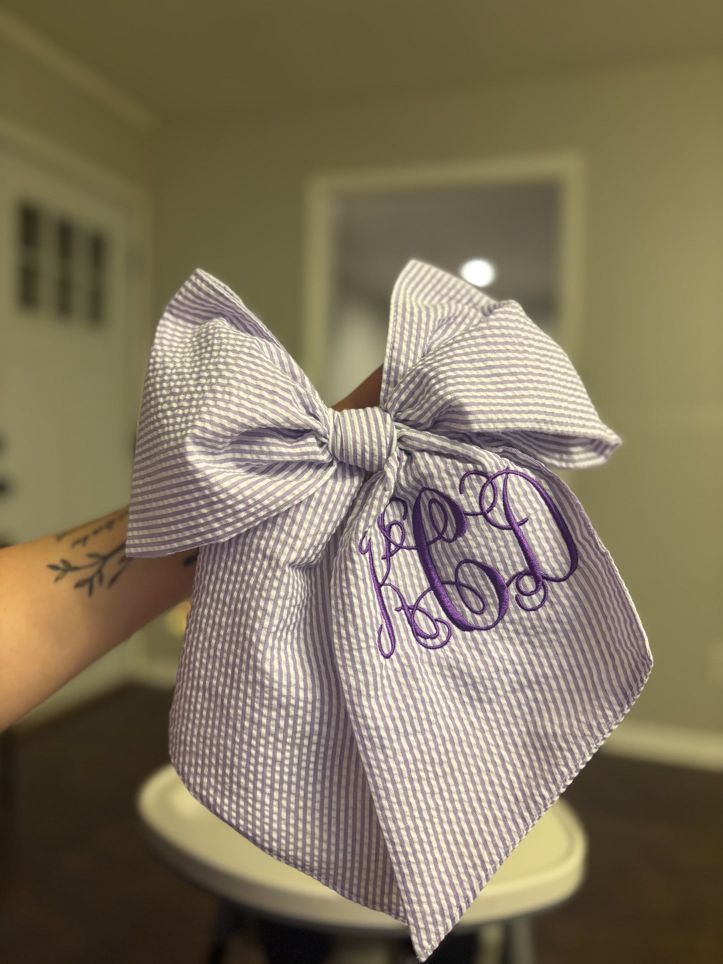 Newborn photo prop custom bow wrap