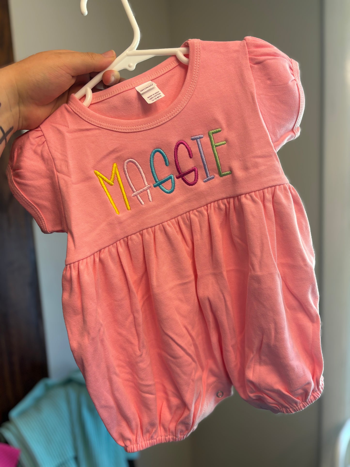 Babydoll embroidered romper