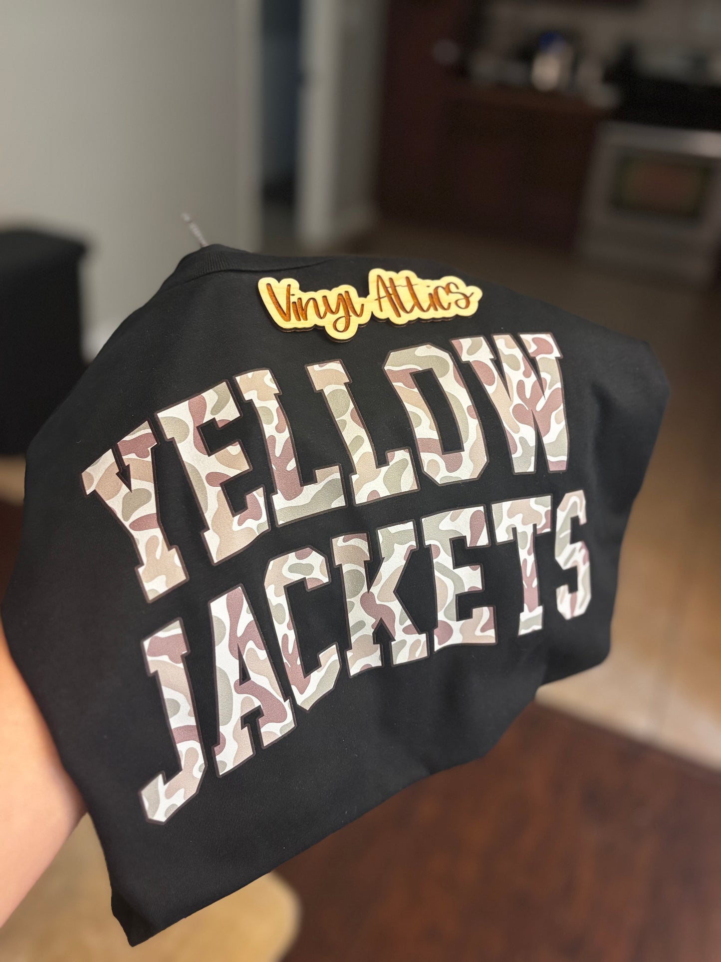 Custom mascot camo tee