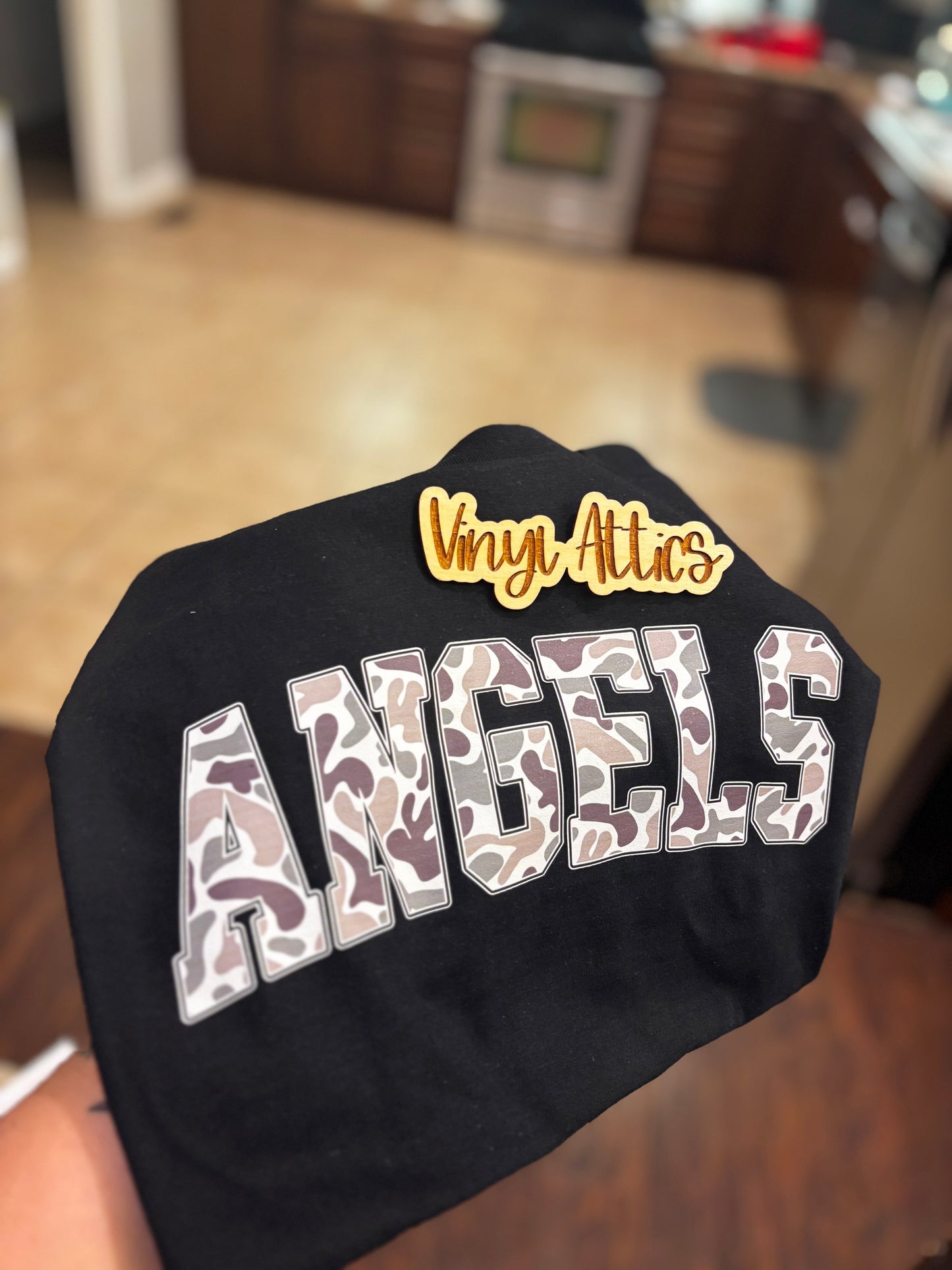 Custom mascot camo tee