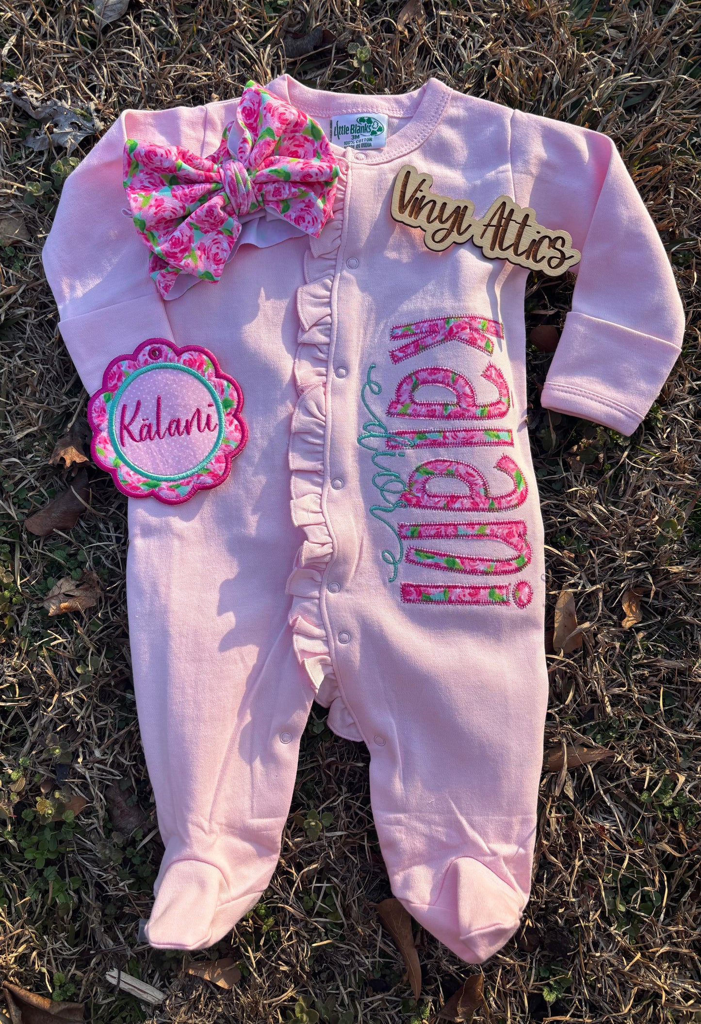 Custom name footed sleeper