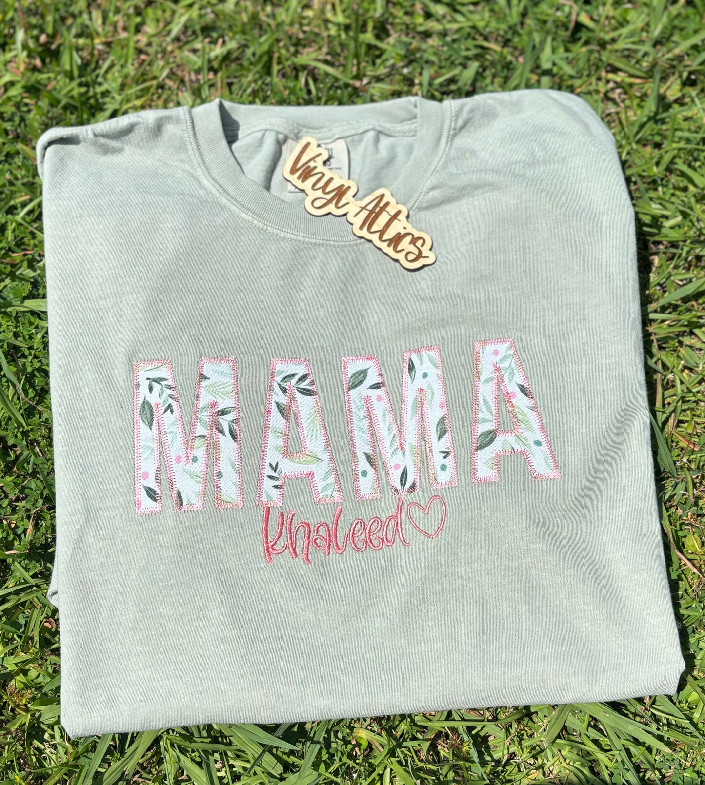 Custom embroidered Mama tee