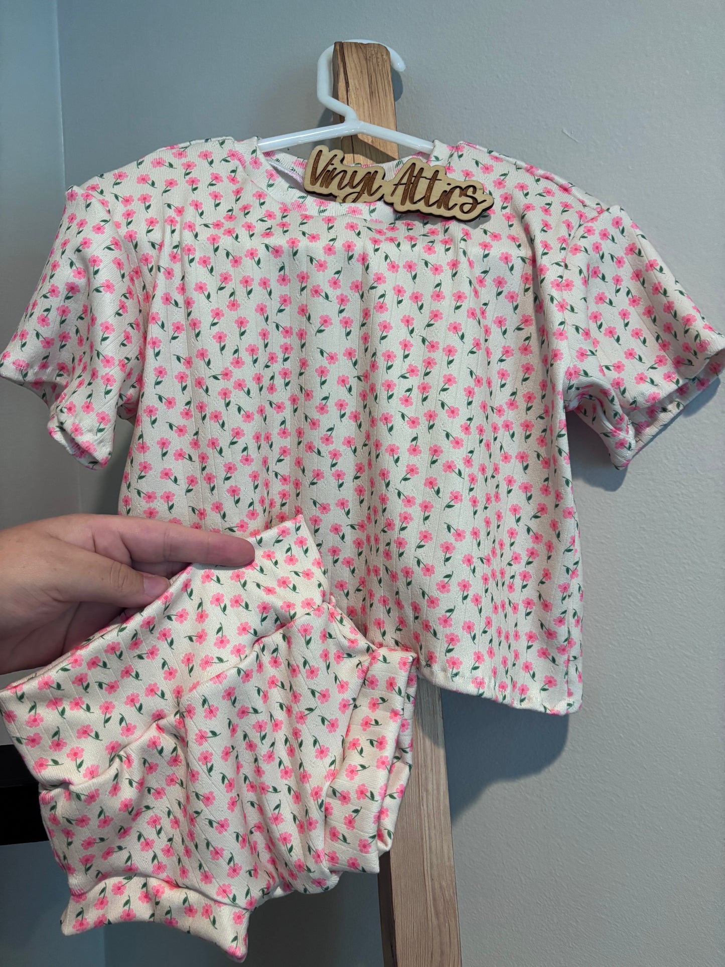 Ivory floral  comfy set