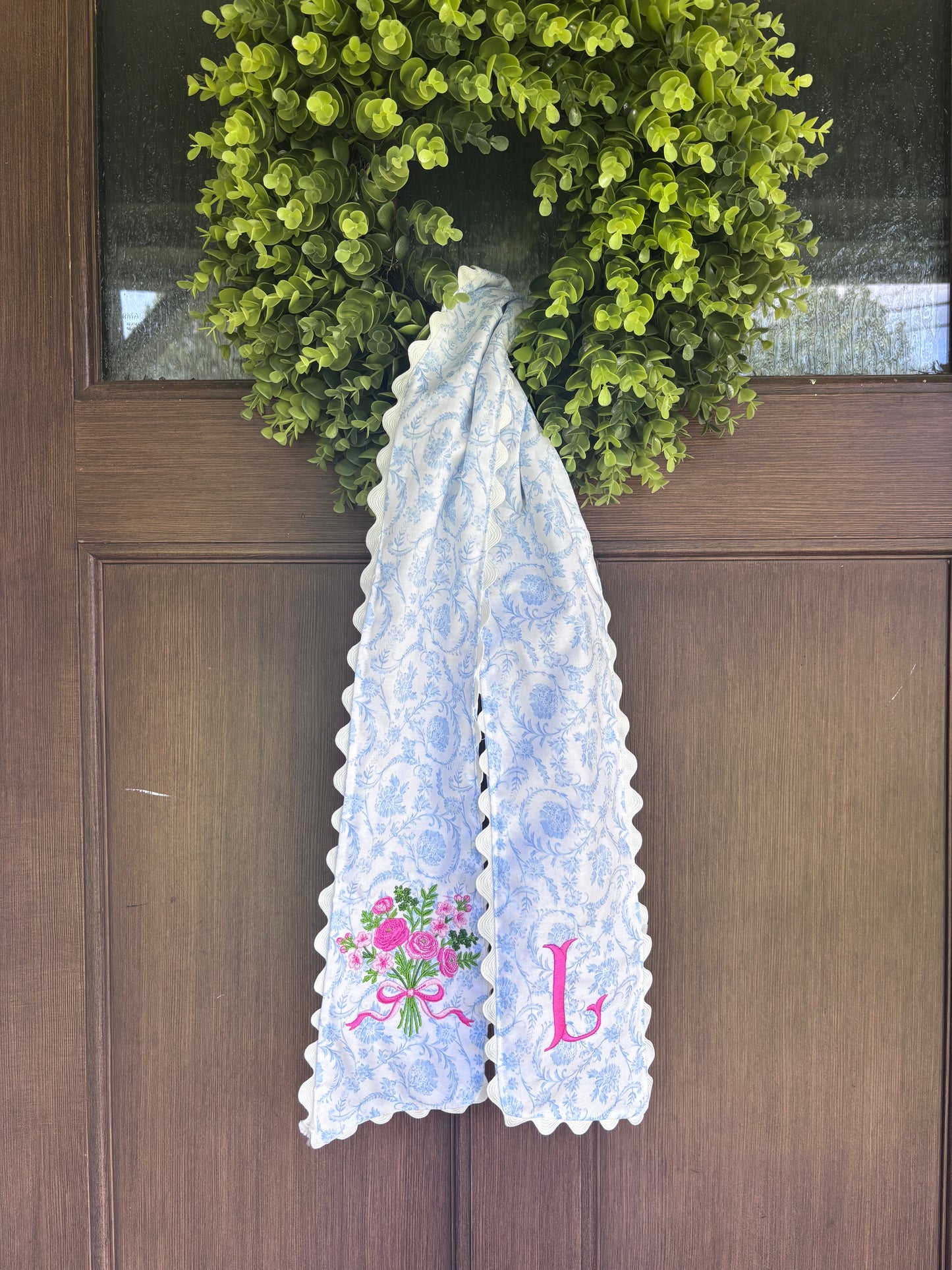 Floral wreath sash