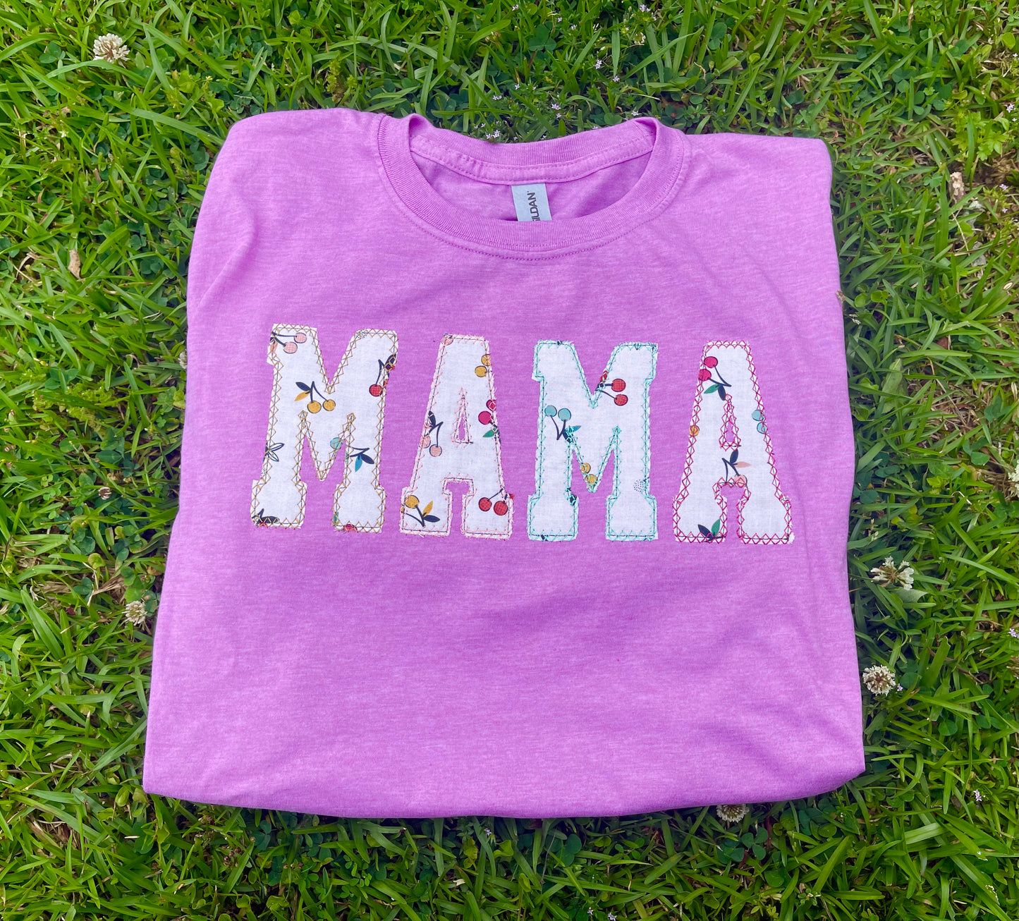 Cherry Embroidered Mama Tee