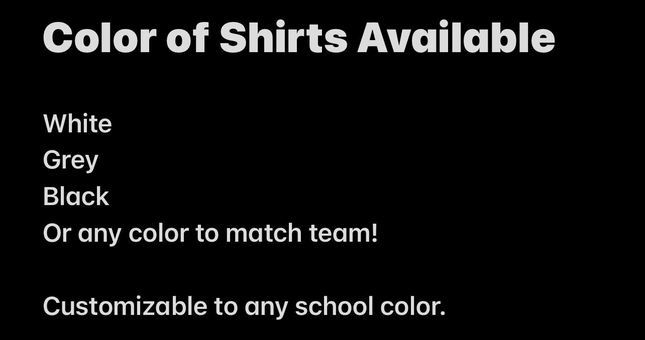 Custom School Embroidered tee